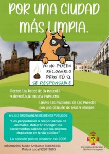Campaña ‘Por una ciudad más limpia’ destinada a los dueños de perros en Manzanares