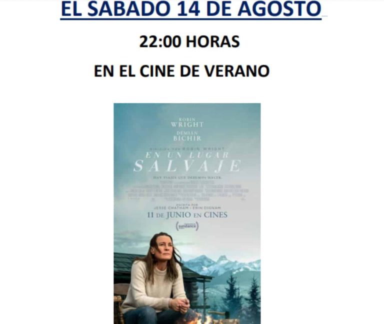 Proyectarán “En un lugar salvaje” este sábado 14 de agosto en Manzanares