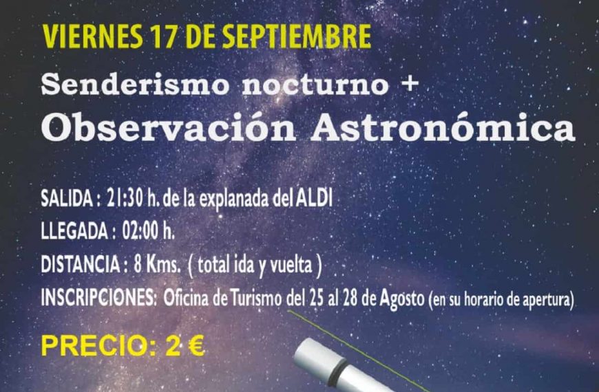 Ruta de senderismo nocturno para integrantes de “Segunda Juventud” de Manzanares el 17 de septiembre