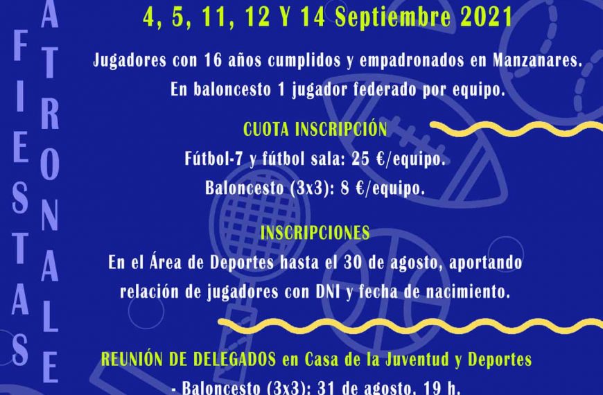 Deporte amateur regresa a Manzanares en celebración de las fiestas patronales