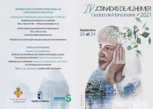 IV Jornadas de Alzheimer Ciudad de Manzanares 2021 del 20 al 24 de septiembre
