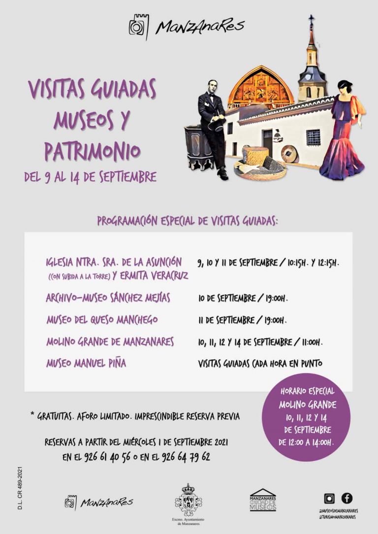 Visitas guiadas gratuitas para conocer el patrimonio cultural y museístico de Manzanares
