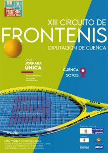 El XIII Circuito de Frontenis Diputación de Cuenca tendrá lugar el 23 de octubre