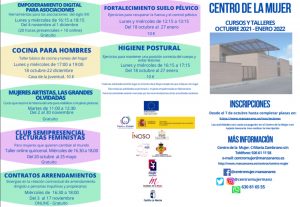 Abierta la inscripción para los cursos del Centro de la Mujer de Manzanares