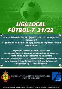 La liga local de fútbol 7 de Manzanares vuelve este noviembre luego del parón por la pandemia