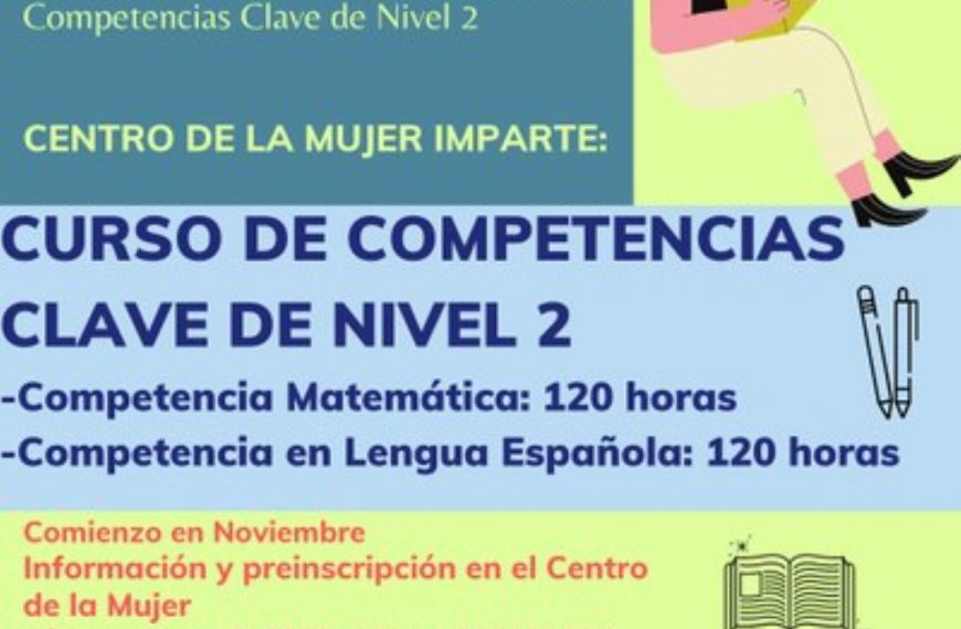 Curso gratuito de competencias clave de nivel 2 presencial del Centro de la Mujer de Albacete