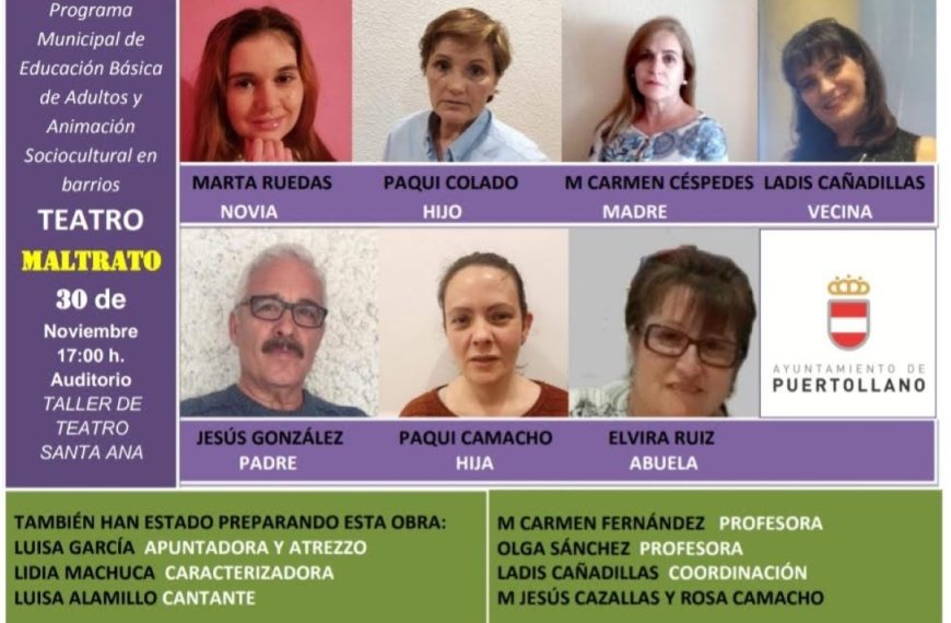 “Maltrato” de Rafael Belmonte mañana 30 de noviembre en el Auditorio Municipal de Puertollano con acceso gratuito