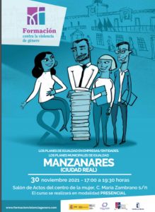 Los planes de igualdad en empresas y entidades en el Salón de actos del Centro de la Mujer de Manzanares el 30 de noviembre
