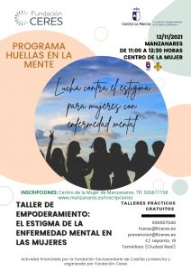 Taller “El estigma de la enfermedad mental en las mujeres” el 12 de noviembre en Manzanares