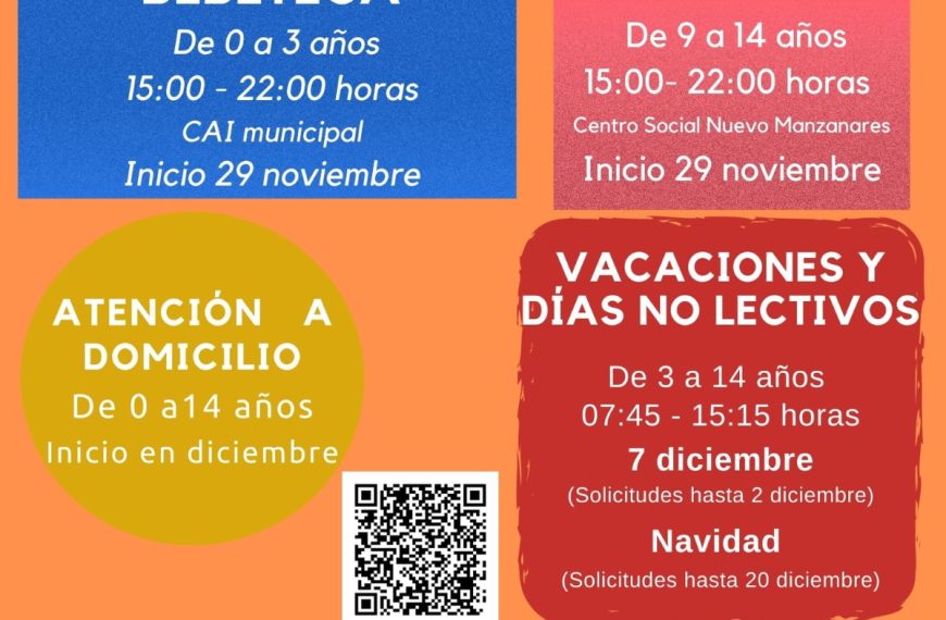 Nuevos recursos como bebeteca, ludoteca, atención a domicilio y ‘Corresponsables en vacaciones’ en Manzanares