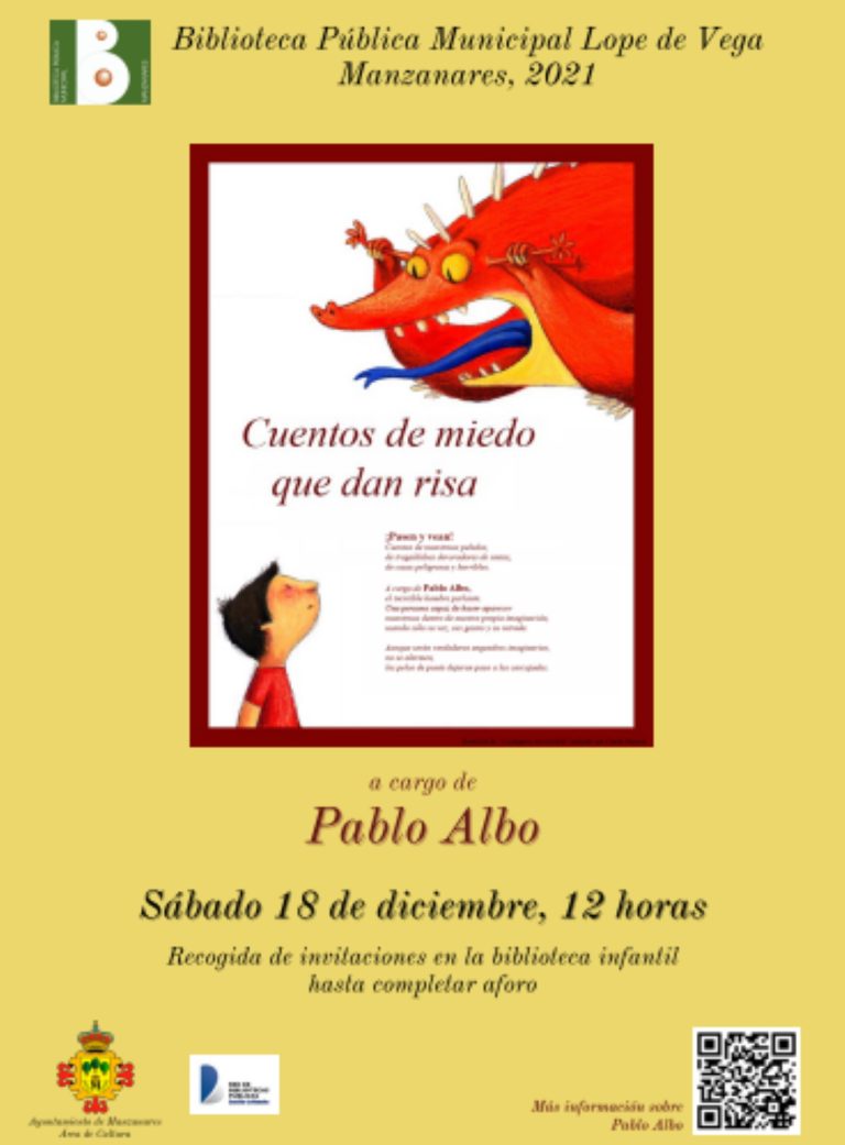 “Cuentos de miedo que dan risa” en la Biblioteca “Lope de Vega” de Manzanares el 18 de diciembre