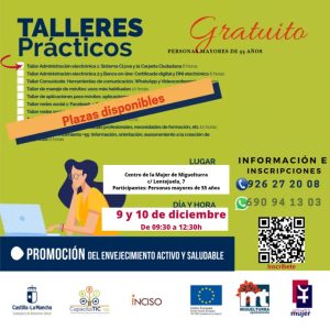 Plazo para participar en cursos gratuitos de nuevas tecnologías para mayores de 55 años de Miguelturra hasta el 7 de diciembre