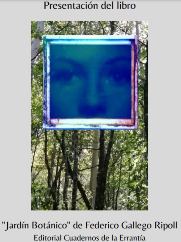 Presentarán el libro “Jardín Botánico” de Federico Gallego Ripoll en la Biblioteca “Lope de Vega” de Manzanares el 10 de diciembre