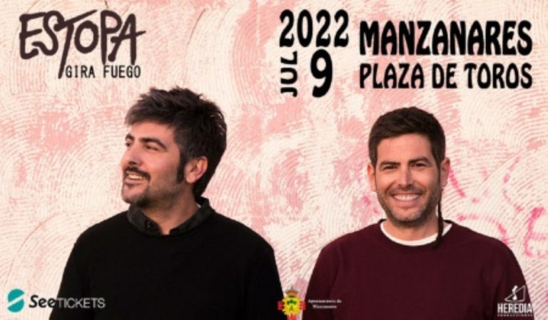 Ya están a la venta las entradas al concierto de Estopa en Manzanares que tendrá lugar el 9 de julio