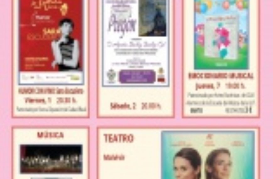 Programa de actividades en el Gran Teatro de Manzanares durante todo el mes de abril