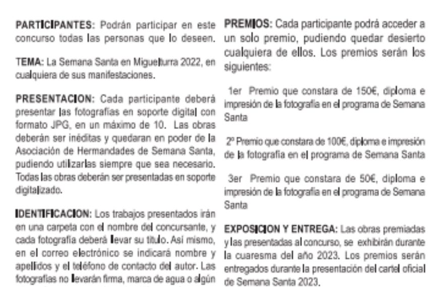 XVIII Concurso Fotográfico de Semana Santa 2022 de Miguelturra