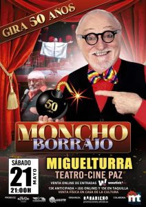 Moncho Borrajo llega con su espectáculo de humor «50 años» el sábado 21 de mayo a Miguelturra