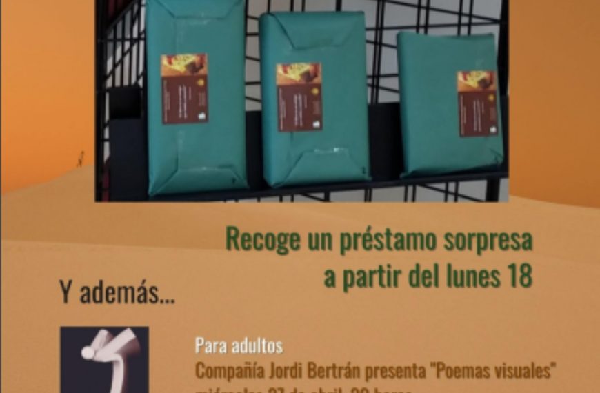 Desde hoy, 18 de abril, recoge un préstamo sorpresa en la Biblioteca Pública Municipal «Lope de Vega» de Manzanares