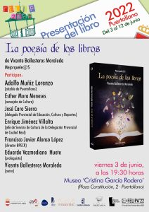 El primer día de la Feria del Libro de Puertollano se presentará “La poesía de los libros” de Vicente Ballesteros Moraleda