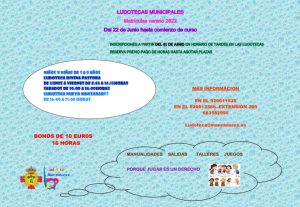 Las ludotecas municipales de Manzanares abren inscripciones a partir de mañana, 1 de junio