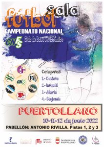 Campeonato Nacional de Fútbol Sala entre el 10 y 12 de junio en Puertollano