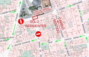 Nuevo corte de calle en el cruce de la calle Virgen de Gracia con calle Padres Capuchinos de Manzanares a partir del lunes 13 de junio