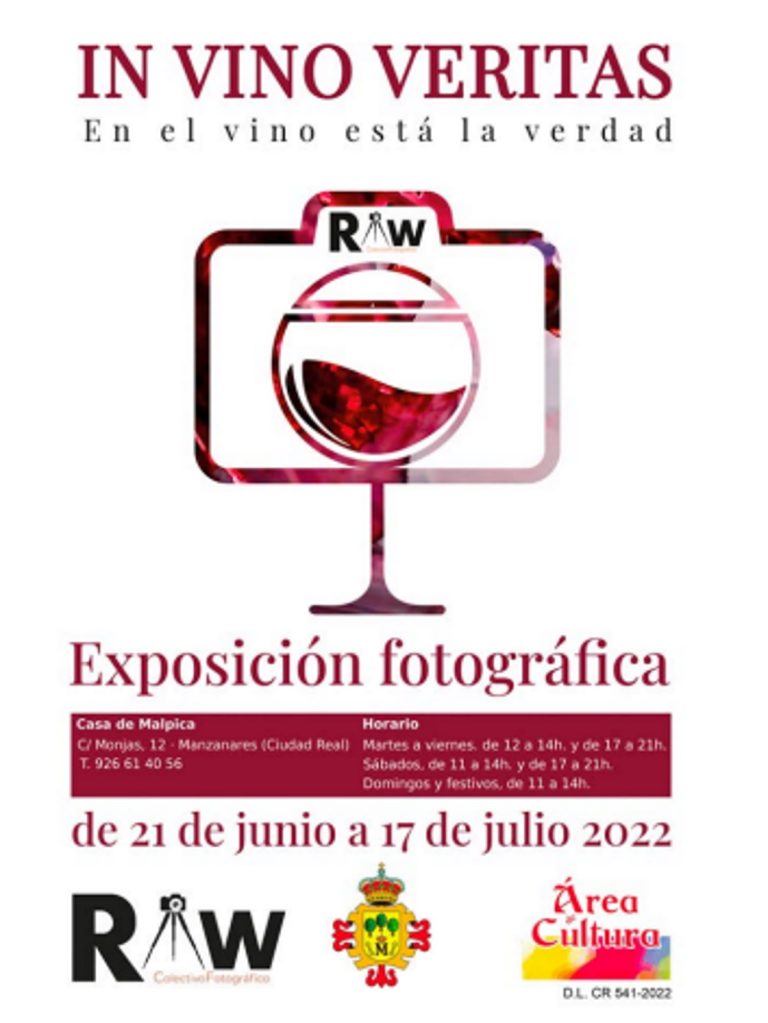Exposición fotográfica In Vino Veritas “en el vino esta la verdad” en Casa Malpica de Manzanares hasta el 17 de julio