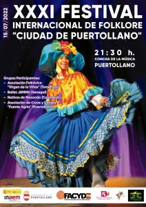 XXXI Festival Internacional de Folklore “Ciudad de Puertollano” el 15 de julio en la Concha de la Música del Paseo de San Gregorio