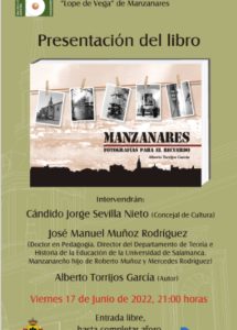 Presentarán el libro “Manzanares fotografías para el recuerdo” de Alberto Torrijos García mañana, 17 de junio, en la biblioteca de Manzanares