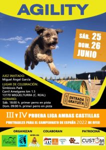 III y IV prueba de Agility de la “Liga Ambas Castillas” en Miguelturra el 25 y 26 de junio  