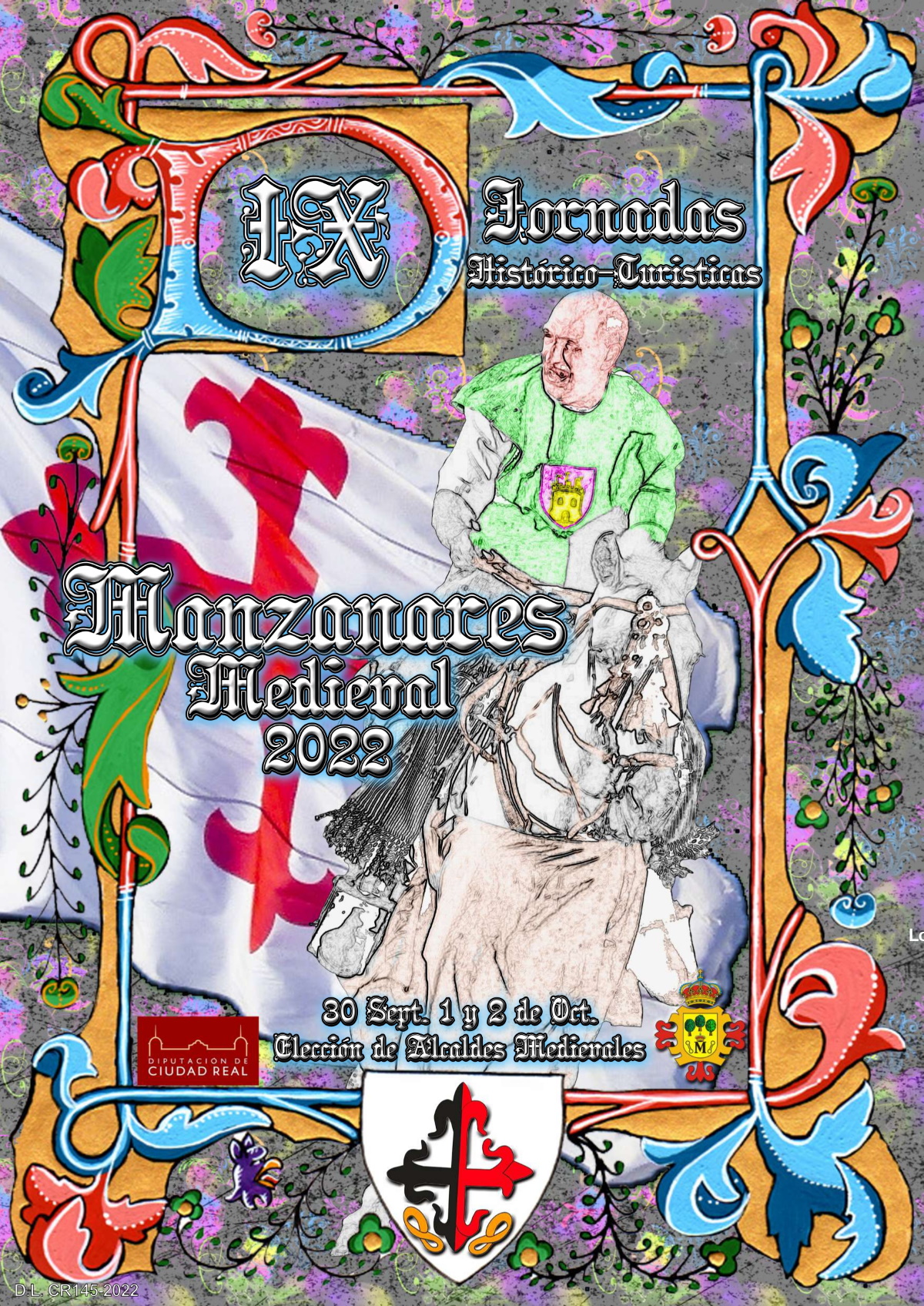 Cartel anunciador de las IX Jornadas Históricos-Turísticas ‘Manzanares Medieval’ obra del fotógrafo José Antonio Romero Gómez-Pastrana