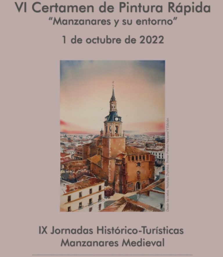 VI Certamen de Pintura Rápida “Manzanares y su entorno” con plazo abierto hasta el próximo 1 de octubre de 2022