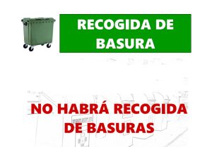 No habrá recogida de basuras la noche del 23 de agosto (martes) al 24 de agosto (miércoles) en Manzanares