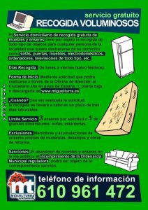 Cómo utilizar el servicio gratuito de recogida de voluminosos en Miguelturra