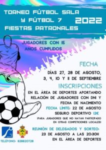 Torneos de fútbol sala y fútbol 7 para las fiestas patronales de Jesús del Perdón en Manzanares