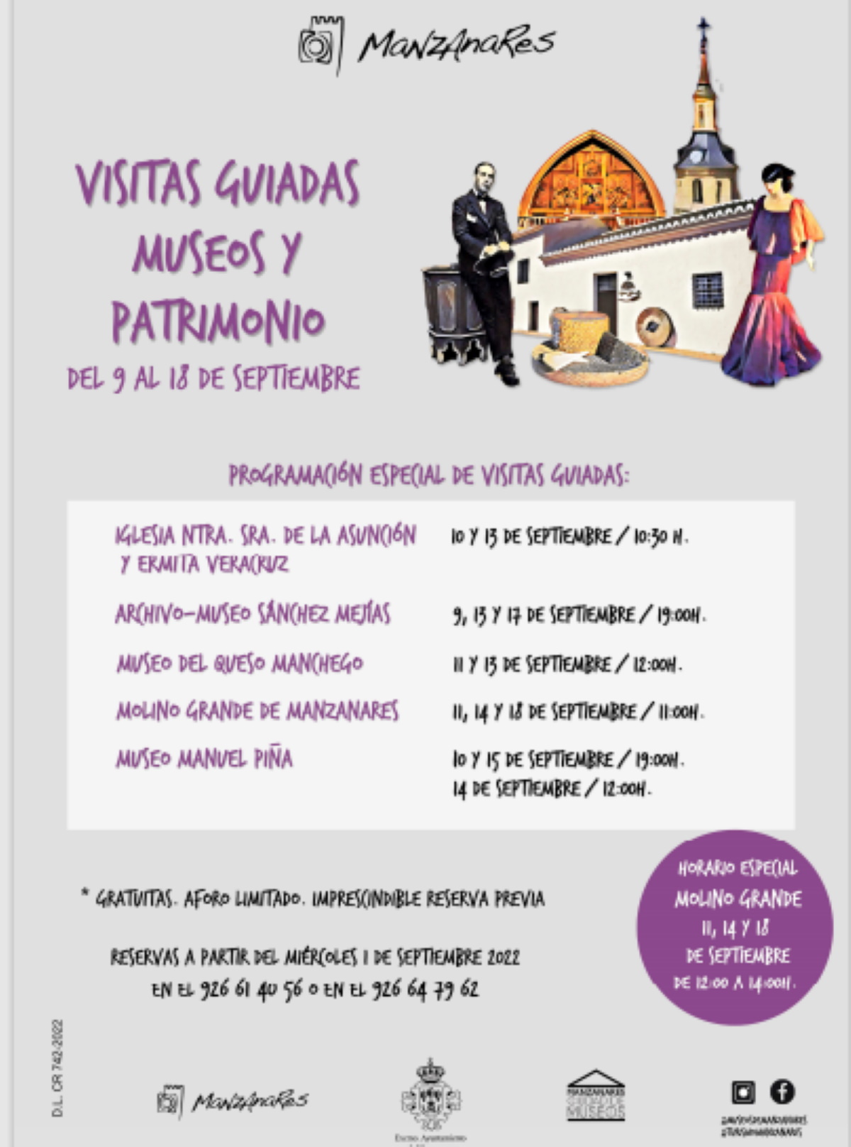 Descubre Manzanares con estas visitas guiadas a museos y patrimonio del 9 al 18 de septiembre