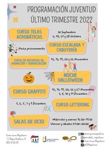 Variada e interesante programación para la juventud de Miguelturra en el último trimestre 2022