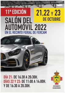 11º Salón del Automóvil en Manzanares el 21, 22 y 23 de octubre en el recinto ferial de FERCAM