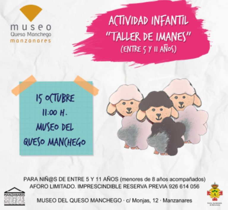 Taller de imanes para niños entre 5 y 11 años en el Museo del Queso de Manzanares el 15 de octubre