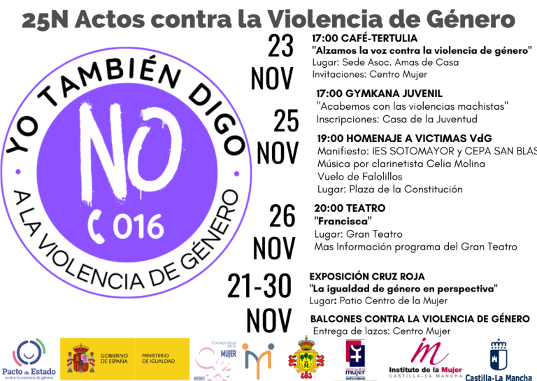 Actos conmemorativos del 25N: Manzanares dice “NO” a la violencia de género