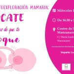 Taller de autoexploración mamaria para mujeres y hombres de todas las edades en el Centro de la Mujer de Manzanares mañana 16 de noviembre
