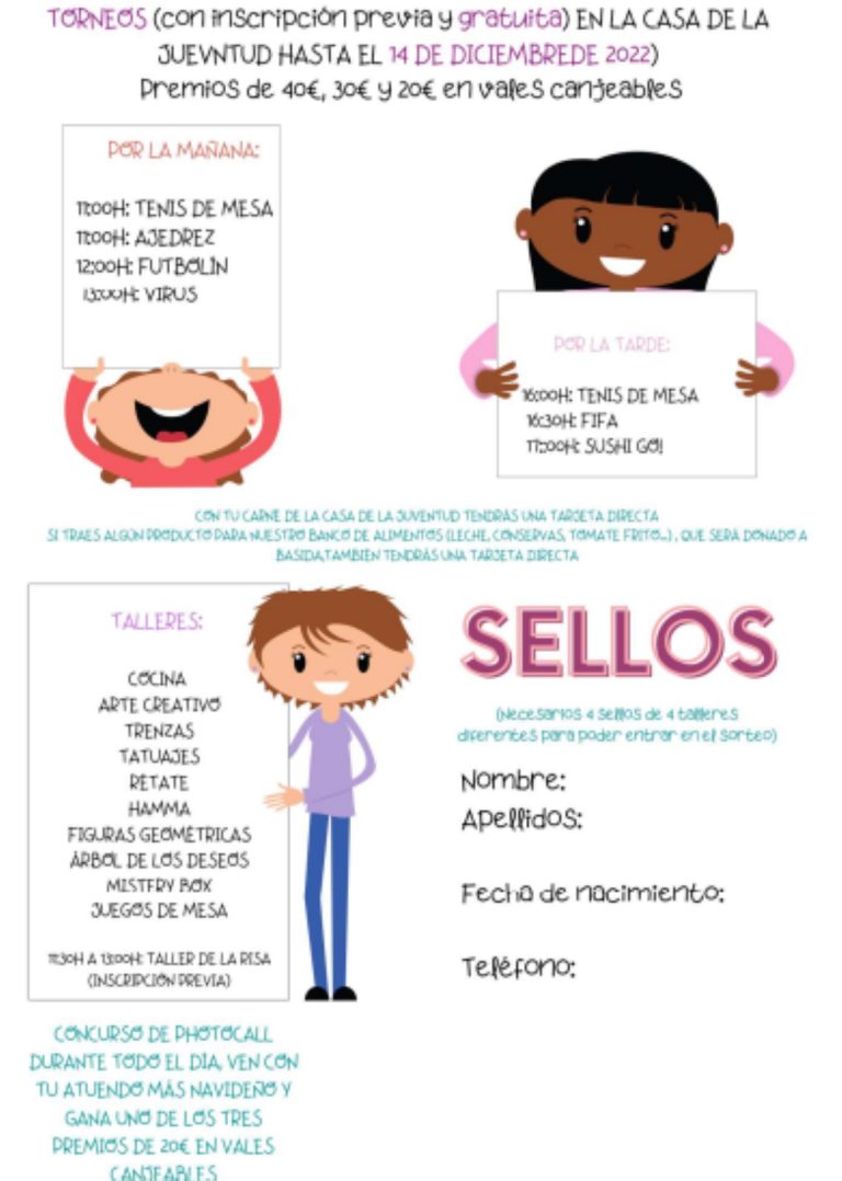 XII Encuentro Juvenil para jóvenes de 10 a 30 años el 17 de diciembre en Manzanares con inscripción previa y gratuita en torneos