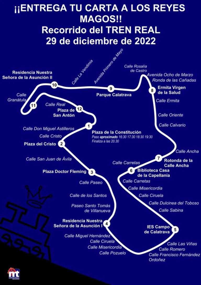 El Tren Real recogerá el 29 de diciembre a partir de las 16:30 en Miguelturra las cartas para sus Majestades los Reyes Magos de Oriente