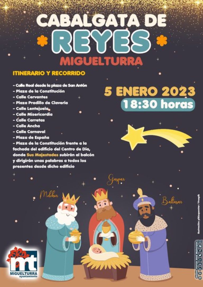 Hoy es el gran día de la Cabalgata de Sus Majestades los Reyes Magos de Oriente en Miguelturra y este es su recorrido