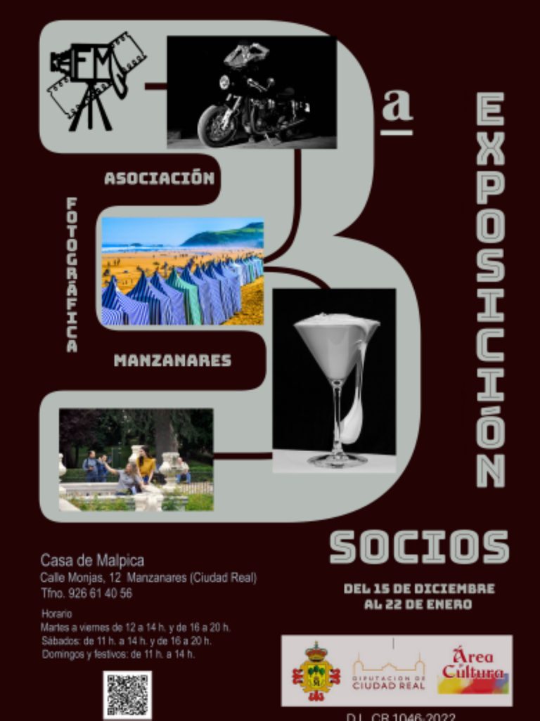 3ª Exposición Asociación Fotográfica de Manzanares en Casa Malpica hasta el 22 de enero