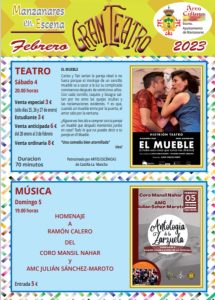 Teatro y música en Manzanares en Escena este febrero en el Gran Teatro de la localidad