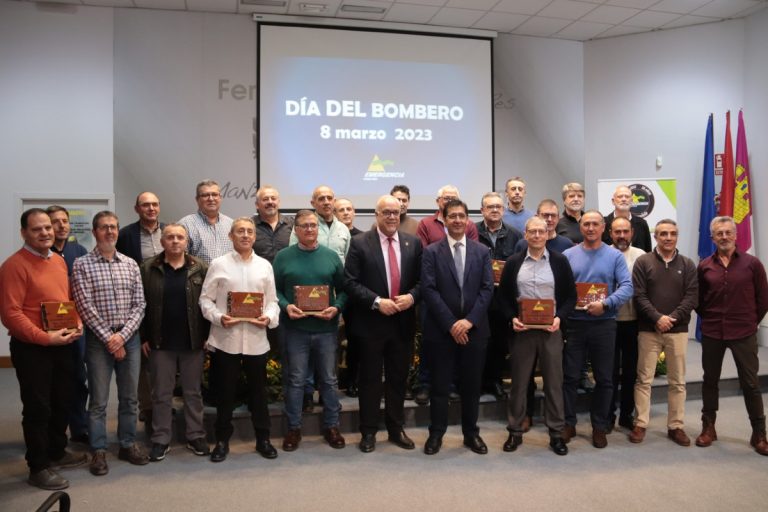 Celebrado el Día del Bombero 2023, el 8 de marzo, con bomberos de toda la provincia en el recinto ferial de Manzanares