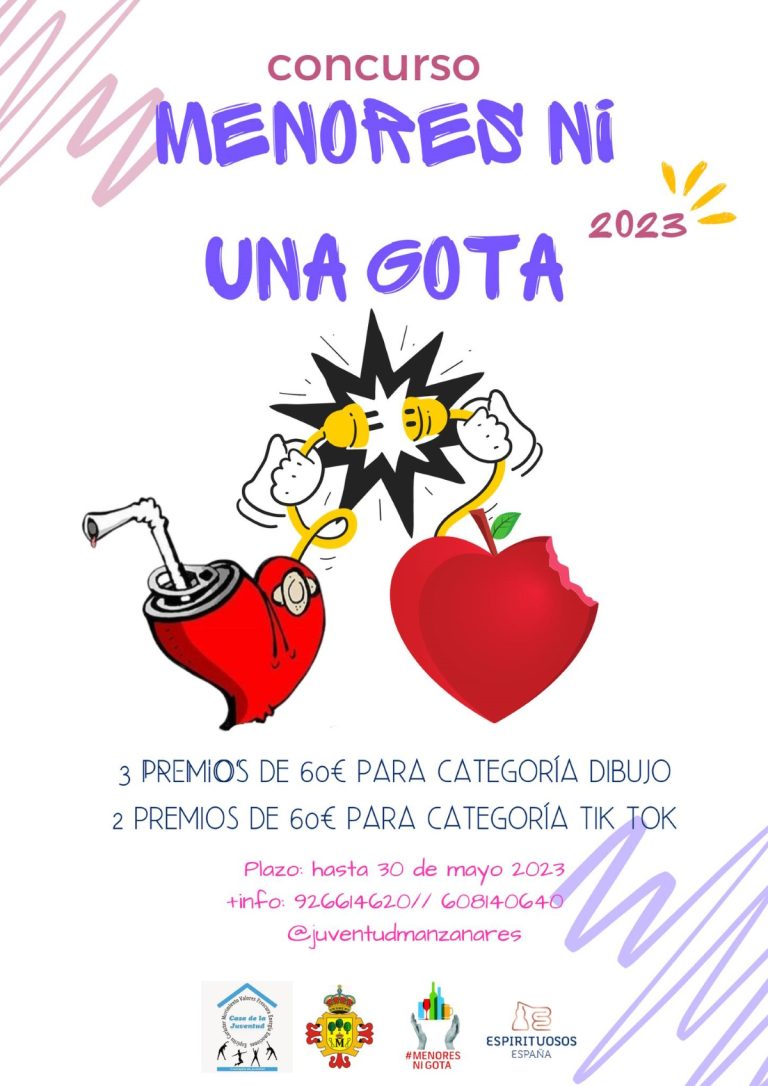 Concurso de dibujo y TikTok “Menores, ni una gota” 2023 abierto hasta el 30 de mayo el plazo de presentación de propuestas