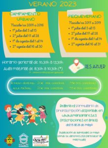 Campamento Urbano y Pequeverano de Manzanares preinscripciones del 15 al 28 de mayo de 2023