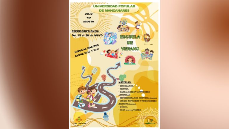 Preinscripciones de la Escuela de Verano de la UP de Manzanares hasta el  28 de mayo